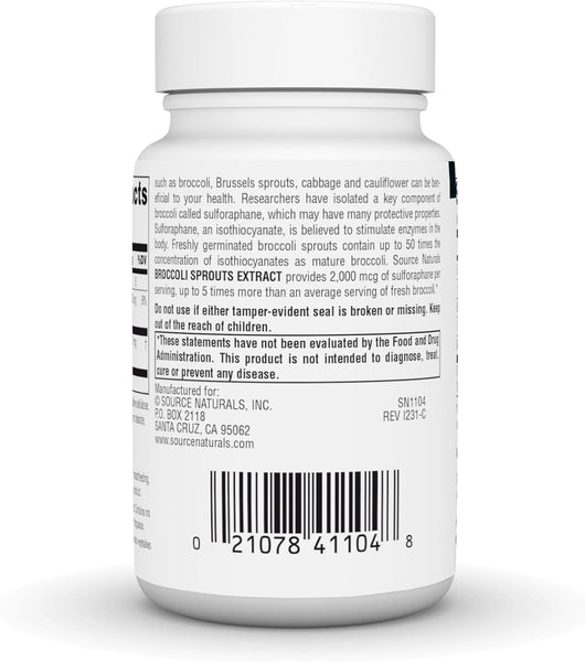 Source Naturals, Broccoli Sprouts Extract, 60 tablets