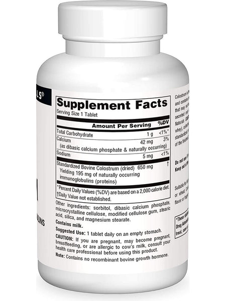 Source Naturals, Colostrum 650 mg, 30 tablets
