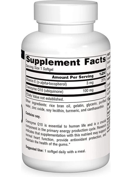 Source Naturals, Coenzyme Q10 100 mg, 30 softgels