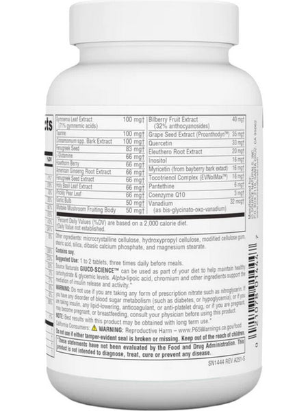 Source Naturals, Gluco-Science™, 60 tablets