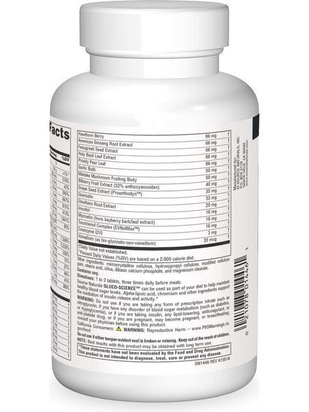 Source Naturals, Gluco-Science™, 180 tablets