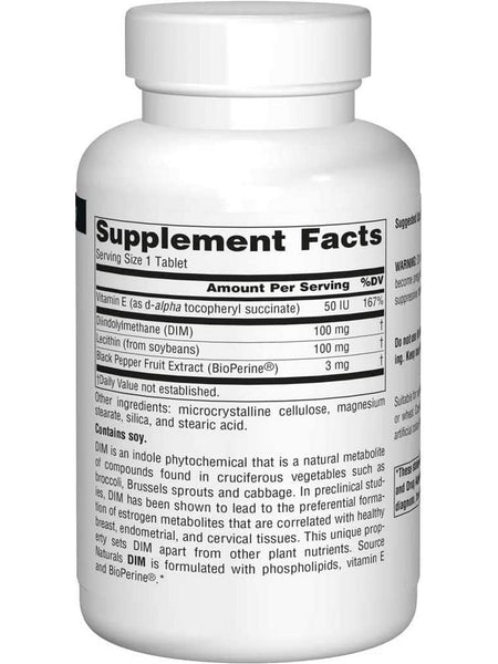 Source Naturals, DIM (Diindolylmethane) 100 mg, 120 tablets