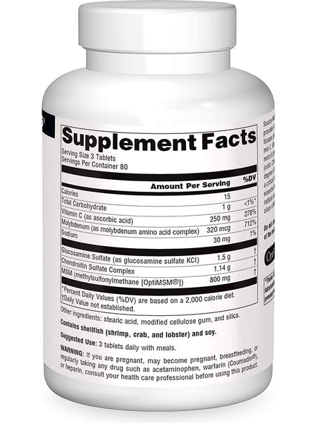 Source Naturals, Glucosamine Chondroitin Complex with MSM, 240 tablets