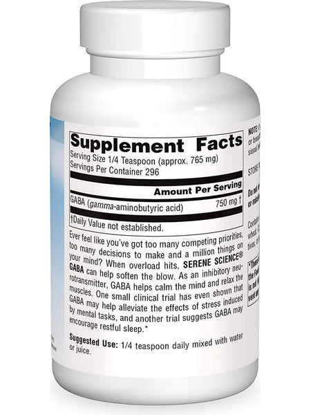 Source Naturals, Serene Science® GABA 750 mg, 8 oz