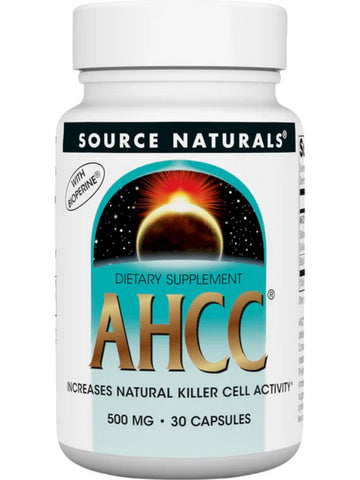 Source Naturals, AHCC with BioPerine, 500 mg, 30 Capsules