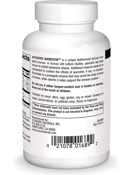 Source Naturals, Activated Quercetin™, 50 capsules
