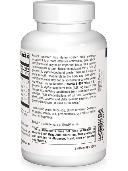 Source Naturals, Gamma E 400 Complex 400 mg, 120 softgels