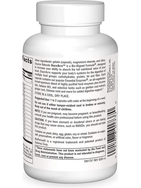 Source Naturals, DigestActiv™ with Essential Enzymes, 60 capsules