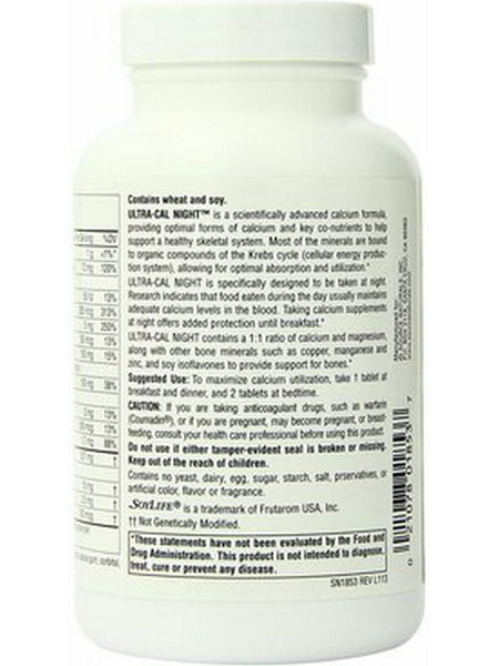 Source Naturals, Ultra-Cal Night™ with Vitamin K, 120 tablets