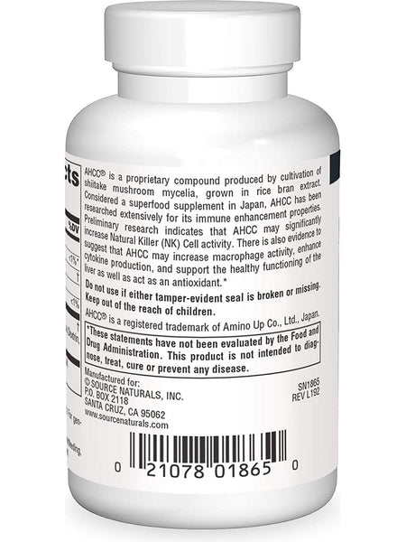 Source Naturals, AHCC, 750 mg, 30 Capsules