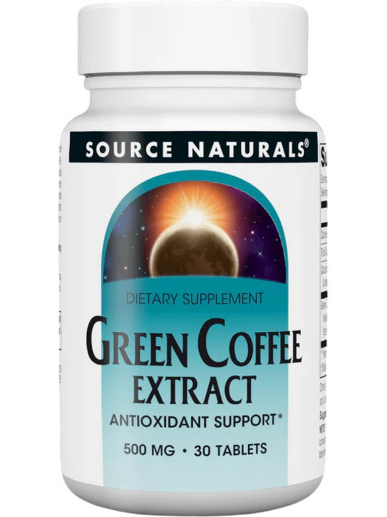 Source Naturals, Green Coffee Extract, 500 mg, 30 Tablets
