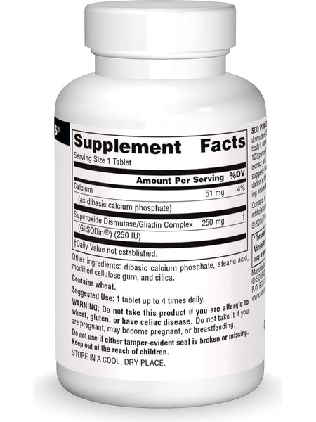 Source Naturals, SOD Power, 250mg, 30 ct