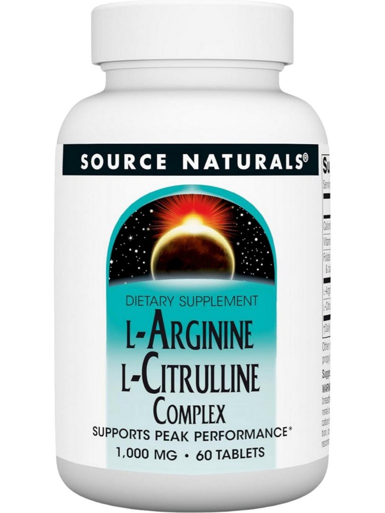 Source Naturals, L-Arginine L-Citrulline Complex, 60 ct