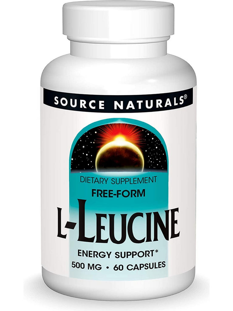 Source Naturals, L-Leucine 500 mg, 60 capsules