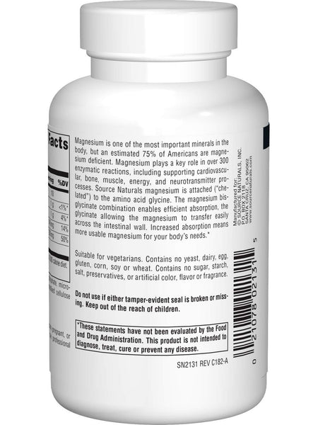 Source Naturals, Magnesium Bis-Glycinate, 60 tablets