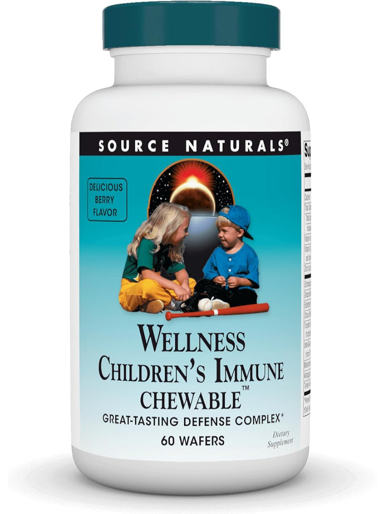 Source Naturals, Wellness Children's Immune Chewable, 60 wafers