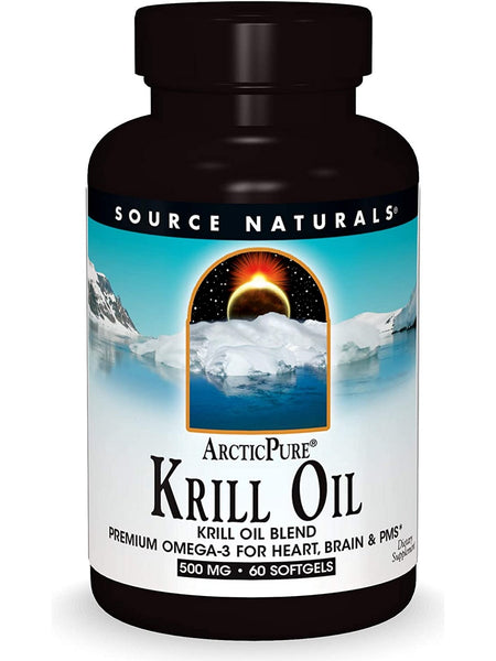 Source Naturals, Arctic Pure® Krill Oil 500 mg, 60 softgels