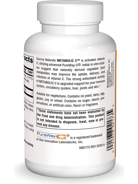 Source Naturals, Metabolic C™ 1000 mg, 100 tablets