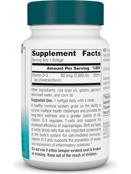 Source Naturals, Wellness Vitamin D-3 2000 IU, 200 softgels
