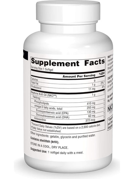 Source Naturals, NKO Neptune Krill Oil, 1000mg, 30 softgels