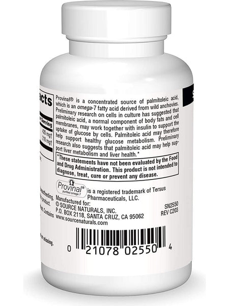 Source Naturals, Provinal® Omega-7, 30 softgels