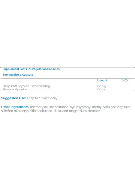 Source Naturals, Vegan True® Phosphatidyl Serine 100™ 100 mg, 30 vegetarian capsules