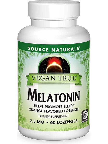 Source Naturals, Vegan True® Melatonin 2.5 mg, Orange, 60 lozenges