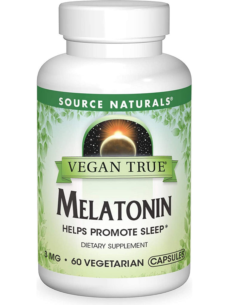 Source Naturals, Vegan True® Melatonin 3 mg, 60 vegetarian capsules