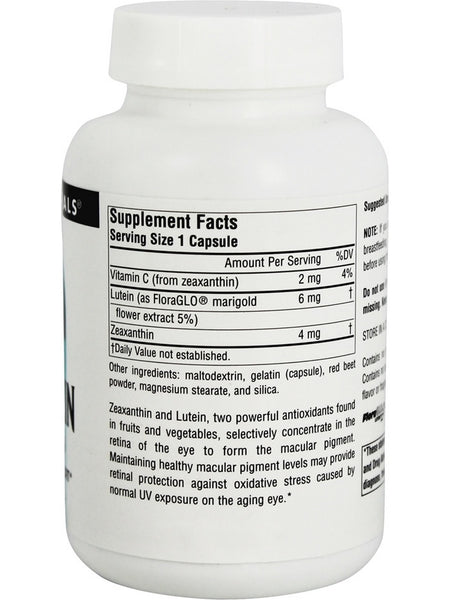 Source Naturals, Zeaxanthin with Lutein 10 mg, 120 capsules