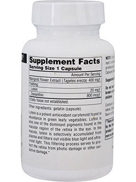 Source Naturals, Lutein 20 mg, 60 capsules