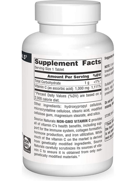Source Naturals, Non-GMO Vitamin C 1000 mg, 60 tablets