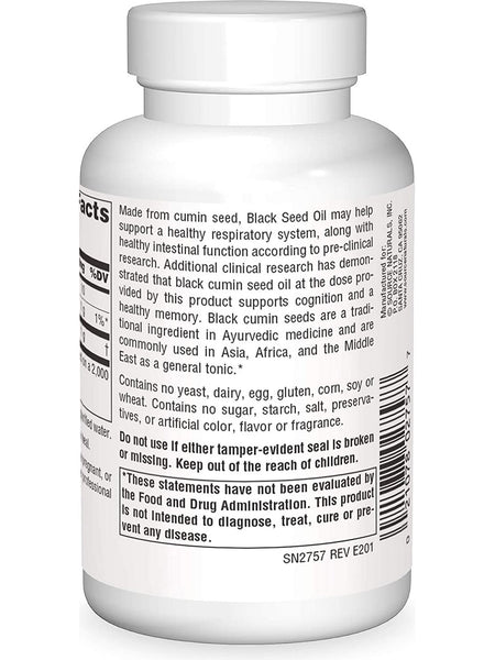 Source Naturals, Black Seed Oil 500 mg, 120 softgels