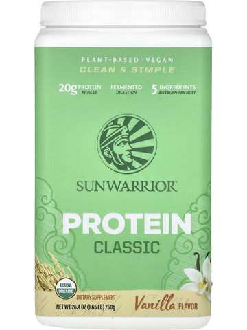 Sunwarrior, Protein Classic, Vanilla, 1.5 lb (750 g)