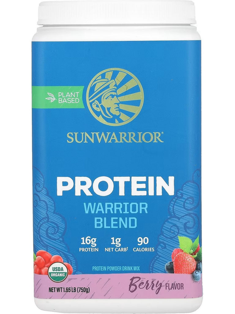 Sunwarrior, Protein Warrior Blend, Berry, 1.5 lb (750 g)