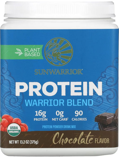 Sunwarrior, Protein Warrior Blend, Chocolate, 13.2 oz (375 g)