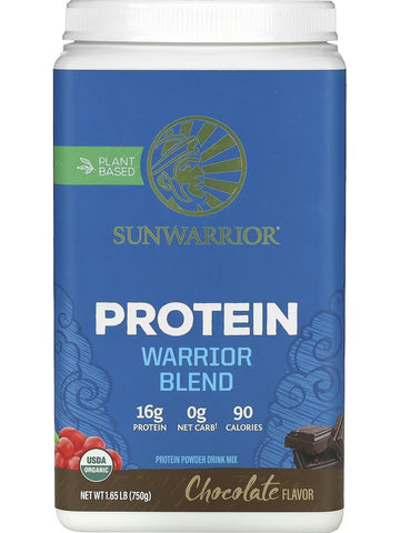 Sunwarrior, Protein Warrior Blend, Chocolate, 1.5 lb (750 g)