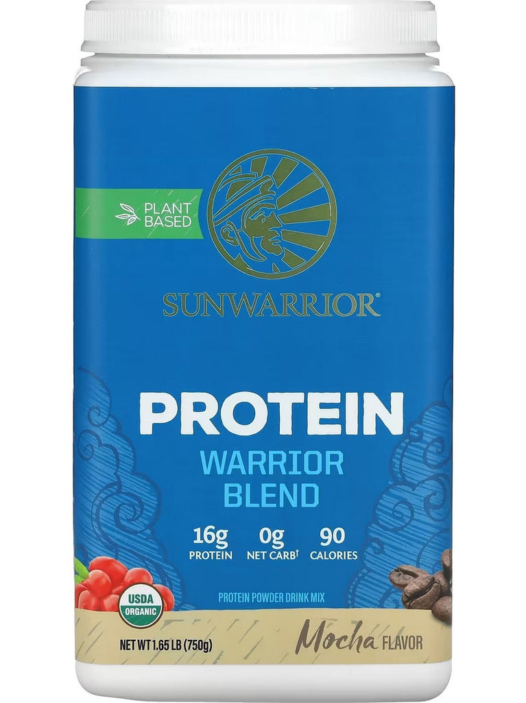 Sunwarrior, Protein Warrior Blend, Mocha, 1.5 lb (750 g)