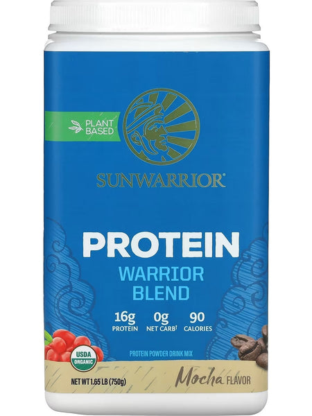 Sunwarrior, Protein Warrior Blend, Mocha, 1.5 lb (750 g)