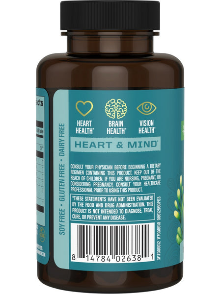 Sunwarrior, Premium Omega-3 DHA and EPA + 6, 7, 9 with Chlorophyll, 60 Vegan Softgels