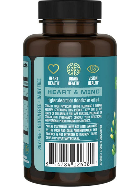 Sunwarrior, Premium Omega-3 DHA and EPA + 6, 7, 9 with Chlorophyll, 60 Vegan Softgels