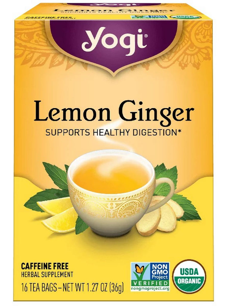 ** 12 PACK ** Yogi, Lemon Ginger, 16 Tea Bags