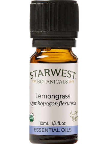 Starwest Botanicals, Lemongrass Essential Oil Organic, 1/3 fl oz