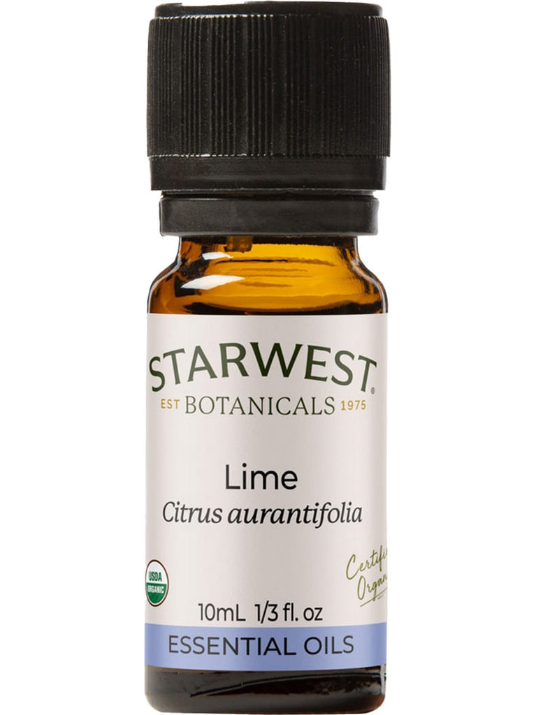 Starwest Botanicals, Lime Essential Oil Organic, 1/3 fl oz