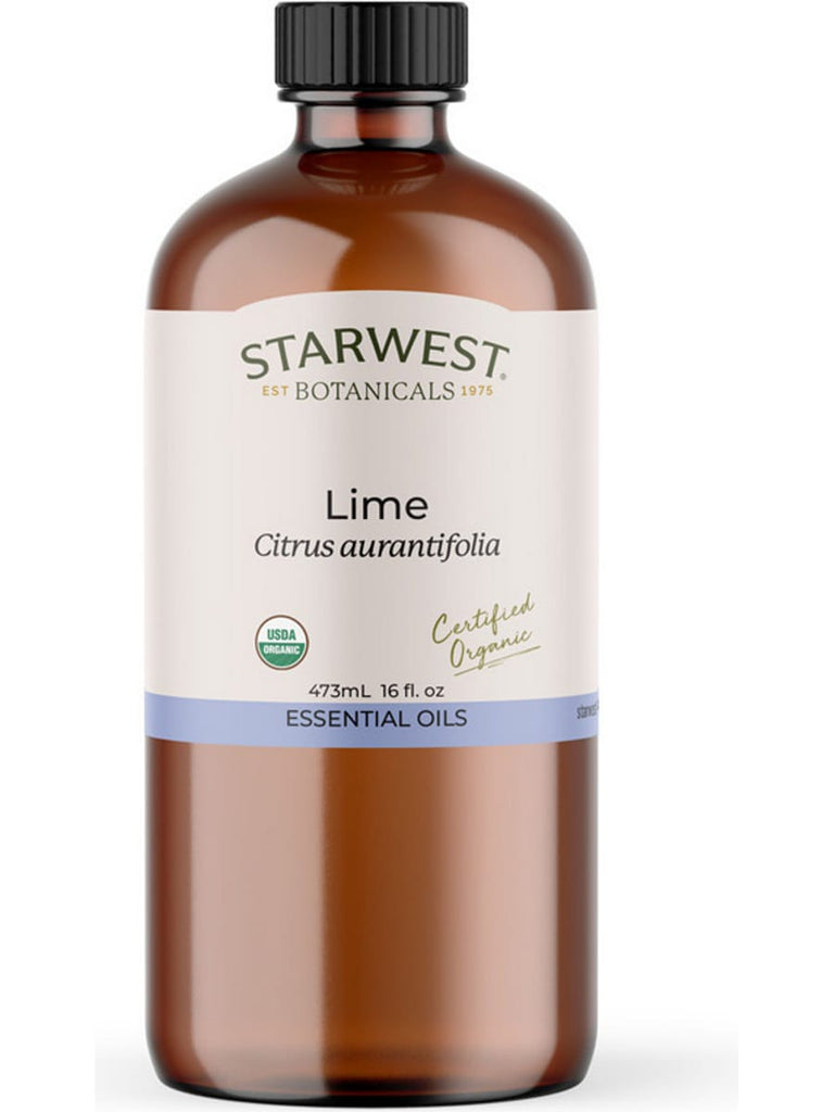 Starwest Botanicals, Lime Essential Oil Organic, 16 fl oz