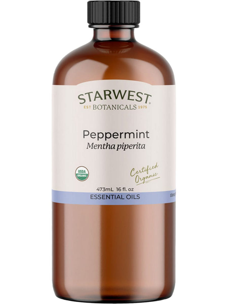 Starwest Botanicals, Peppermint Essential Oil Organic, 16 fl oz