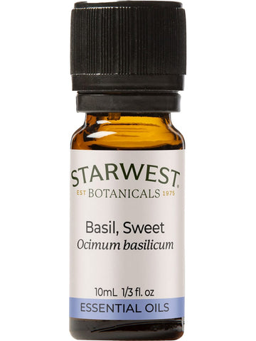 Starwest Botanicals, Basil Sweet Essential Oil, 1/3 fl oz