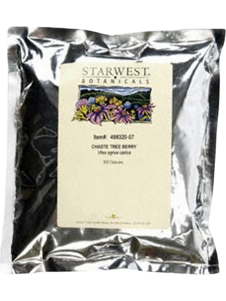 Starwest Botanicals, Chaste Tree Berry Herbal Dietary Supplement, 500 Capsules