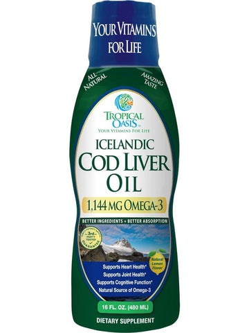 Tropical Oasis, Icelandic Cod Liver Oil 1,144 Mg Omega-3, 16 fl oz