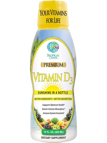 Tropical Oasis, Premium Vitamin D3, 16 fl oz