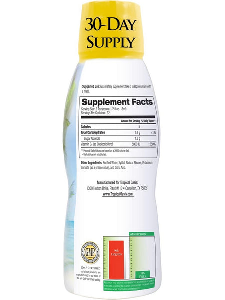 Tropical Oasis, Premium Vitamin D3, 16 fl oz
